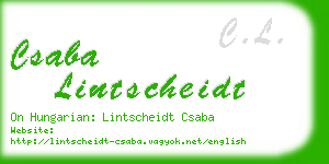 csaba lintscheidt business card